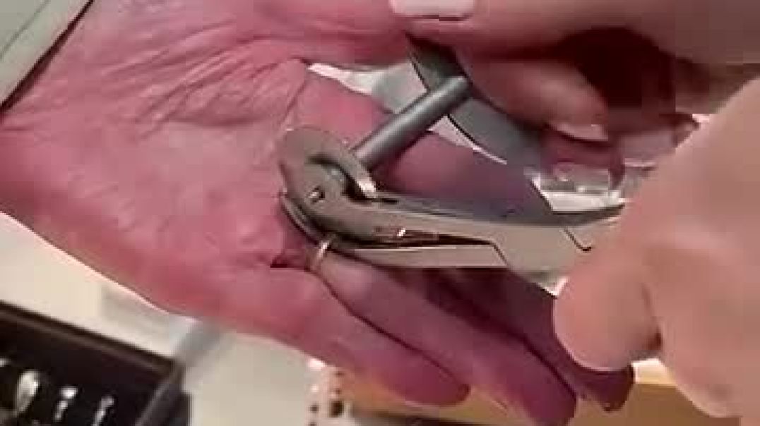 ⁣Ring cutting is very normal technique, when a ring has become stuck over man