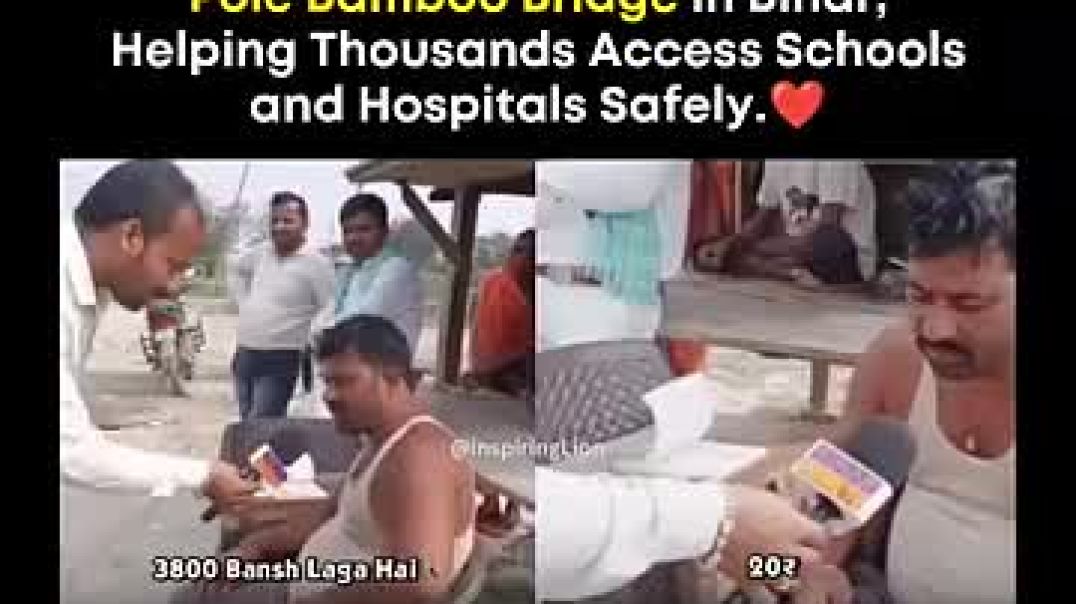⁣He didnt wait, he built a bridge that erased a 40 km struggle to just 400 m