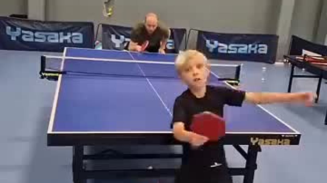 ⁣This young ping pong star has crazy skills