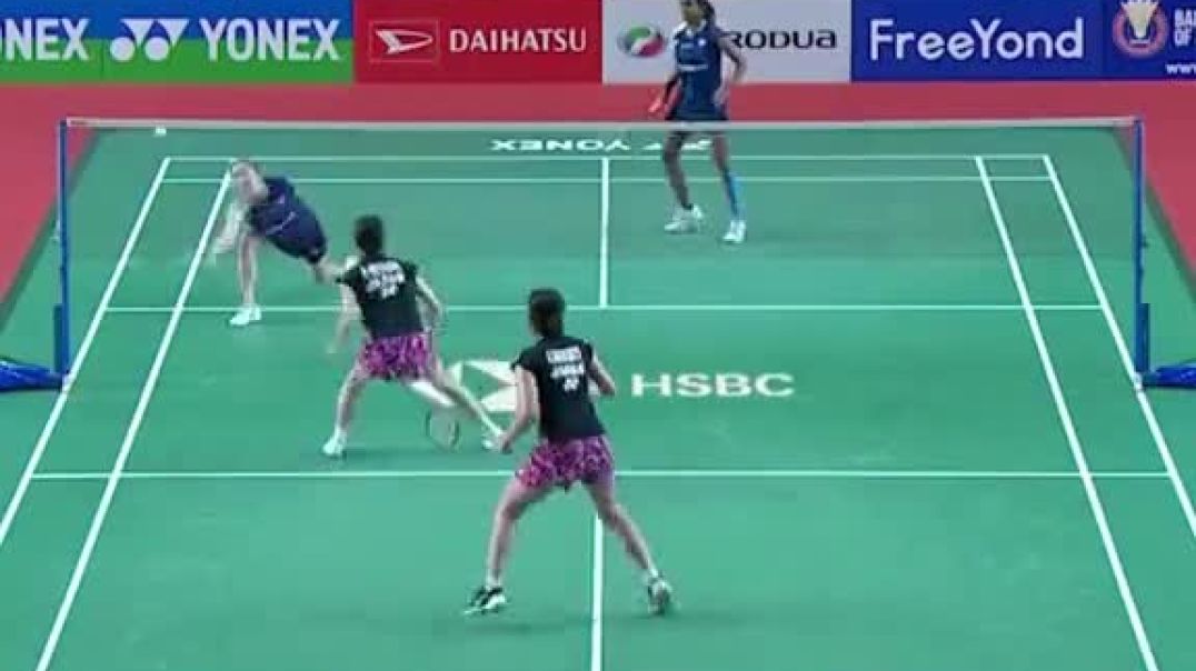⁣Brilliant rally in badminton