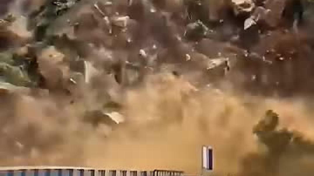 Power of landslides in hills